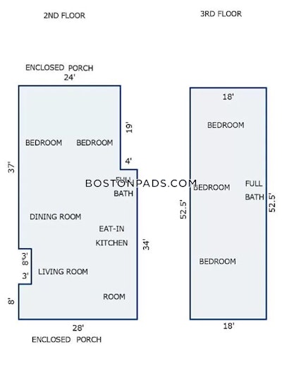 Medford 5 Beds 2 Baths  Tufts - $5,800 No Fee