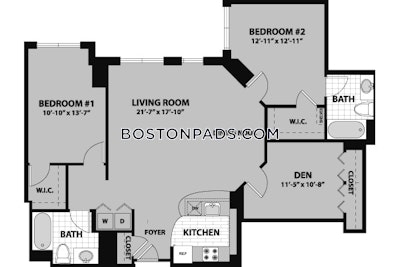 Waltham Apartment for rent 2 Bedrooms 2 Baths - $3,412