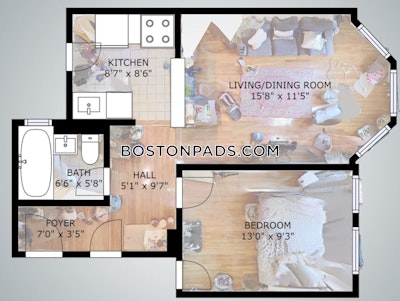 Fenway/kenmore Apartment for rent 1 Bedroom 1 Bath Boston - $2,800